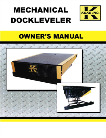 Mechanical Dock Leveler Owner'S Manual
