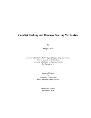 CubeSat Docking And Resource Sharing Mechanism - Florida Institute Of .