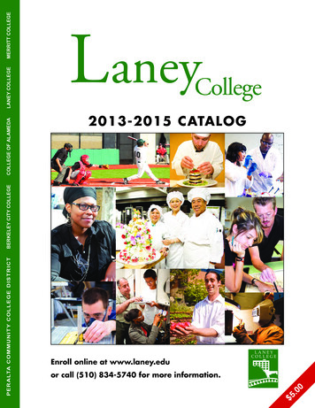LANEY COLLEGE 2013-2015 CATALOG - Peralta Community College District