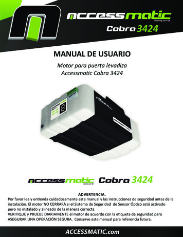 Manual Español Motor Cobra 3424 - Accessmatic 