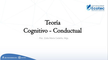 Teoría Cognitivo - Conductual - ECOTEC