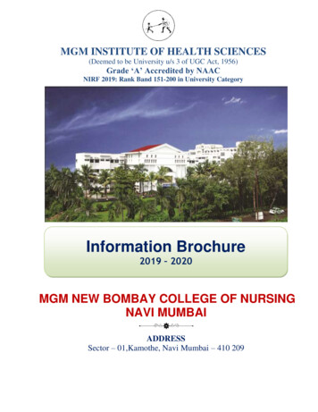 Mgm Institute Of Health Sciences, Navi Mumbai Mgm New Bombay College Of .