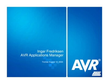 Ingar Fredriksen AVR Applications Manager - Massachusetts Institute Of .