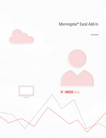 Morningstar Excel Add-In - Morningstar Commodity