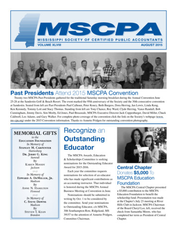 Recognize An - MSCPA