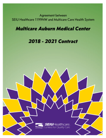 Multicare Auburn Medical Center 2018 - 2021 Contract