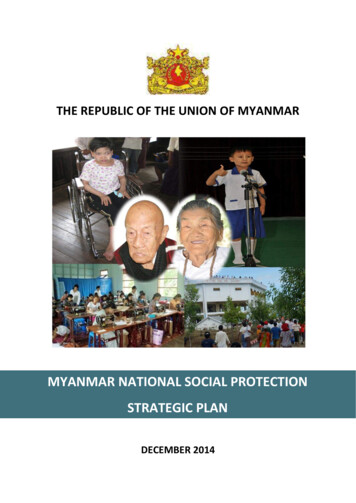 Myanmar National Social Protection Strateg Ic Plan
