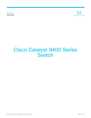 Cisco Catalyst 9400 Series Switch Data Sheet