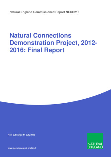 Natural Connections Demonstration Project, 2012- 2016: Final Report - LtL