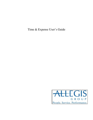 Time & Expense User's Guide - MarketSource