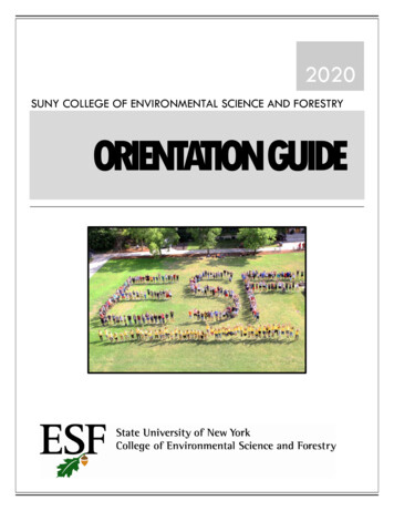 Suny College Of Environmental Science And Forestry Orientationguide