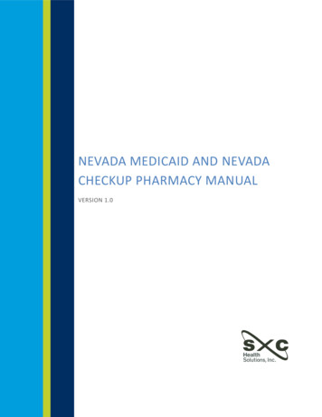 Nevada Medicaid And Nevada Checkup Pharmacy Manual