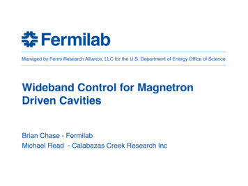 Wideband Control For Magnetron Driven Cavities