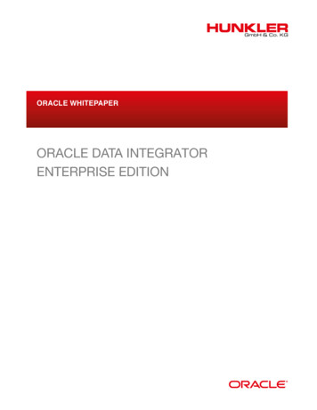 Oracle Data Integrator Enterprise Edition - HUNKLER