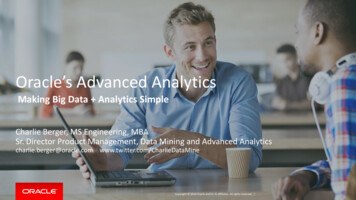 Oracle's Advanced Analytics