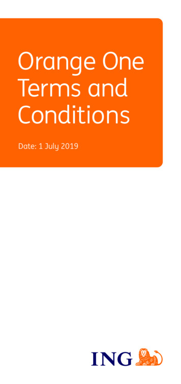 Terms And Conditions - ING