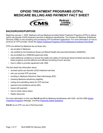 Medicare Billing And Payment Fact Sheet - OPEN MINDS