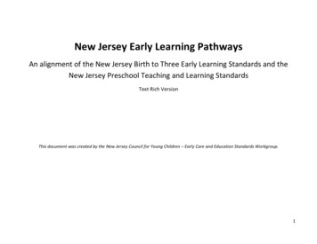 New Jersey Early Learning Pathways - Government Of New Jersey
