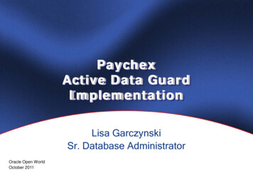 Paychex Active Data Guard Implementation - Oracle