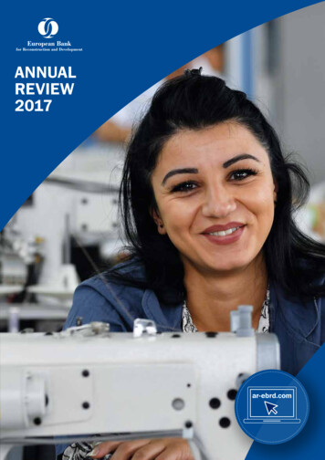 ANNUAL REVIEW 2017 - European Bank For Reconstruction And Development