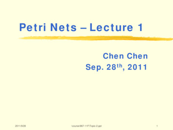 Petri Nets - Lecture 1 - University Of Delaware