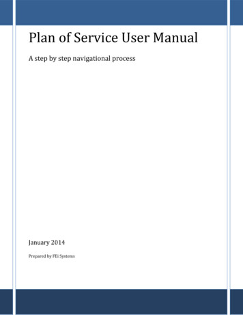 Plan Of Service User Manual - Maryland.gov Enterprise Agency Template