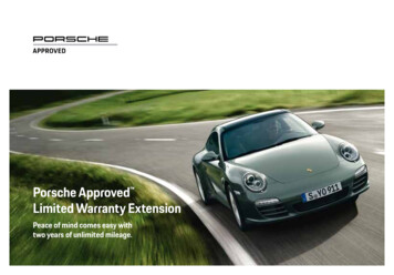 Porsche Approved Limited Warranty Extension