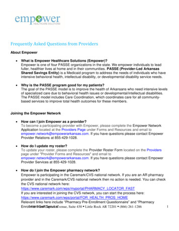 Frequently Asked Questions From Providers - Empower Healthcare Solutions