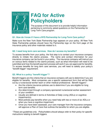 FAQ For Active Policyholders - Government Of New York