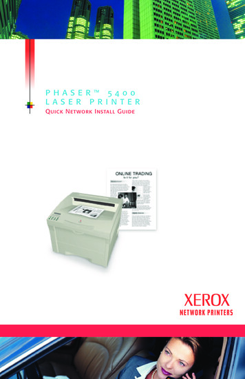 PHASER 5400 LASER PRINTER - Xerox