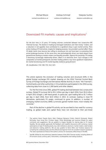 Downsized FX Markets: Causes And Implications - Bank For International .