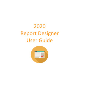 2020 Report Designer User Guide