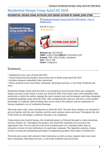 Residential Design Using AutoCAD 2020 Format PDF (343.22 MB) - Booksmatter
