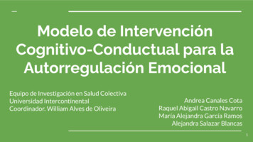 Modelo De Intervención Cognitivo-Conductual Para La . - UIC