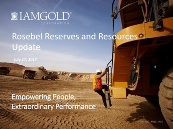 Rosebel Reserves And Resources Update