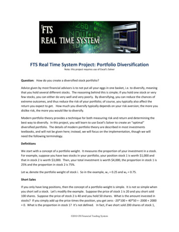 FTS Real Time System Project: Portfolio Diversification