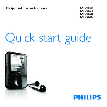 SA1VBE English Quick Start Guide - Philips