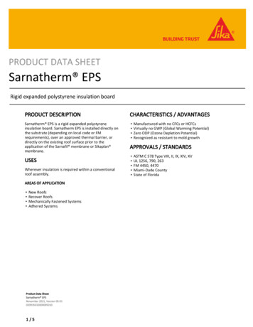 PRODUCT DATA SHEET Sarnatherm EPS - Sika