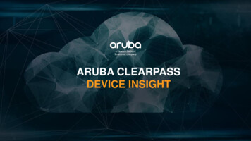 Aruba Clearpass Device Insight - Bkm