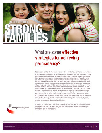 STRATEGY BRIEF STRONG FAMILIES - Casey Family Programs