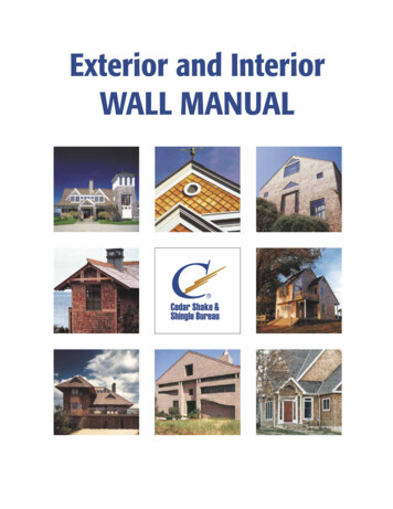 Exterior And Interior WALL MANUAL - U.S. LUMBER