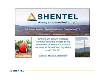 Shentel Will Ensure That Rural Communities Have Access To The . - VML