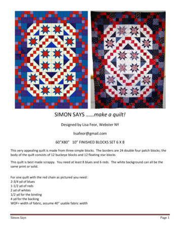 SIMON SAYS Make A Quilt! - QOVF