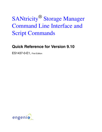 SANtricity Storage Manager Command Line Interface And Script Commands