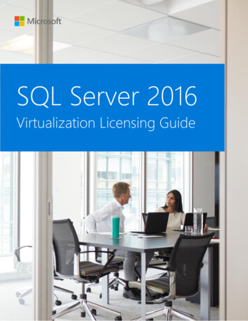 SQL Server 2016 - Licensing School