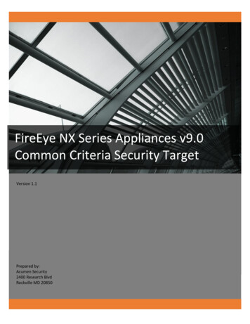 FireEye NX Series Appliances V9.0 Common Criteria Security Target