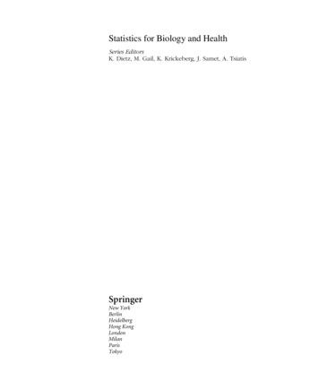 Statistics For Biology And Health - Bayanbox.ir