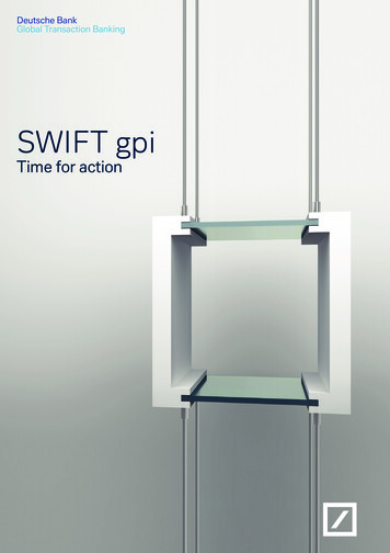 SWIFT Gpi - Deutsche Bank