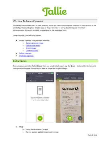 S IOS: How To Create Expenses - Certify