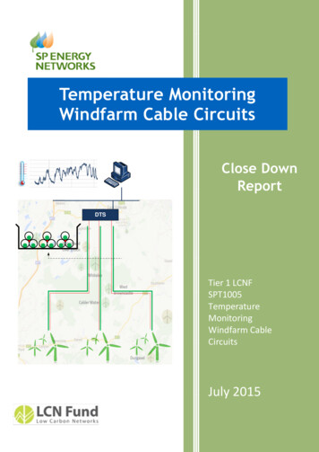 Temperature Monitoring Windfarm Cable Circuits - Office Of Gas And .